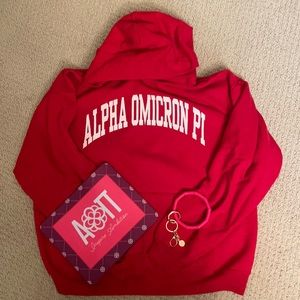 AOII Alpha Omicron Pi sweatshirt and swag